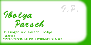 ibolya parsch business card